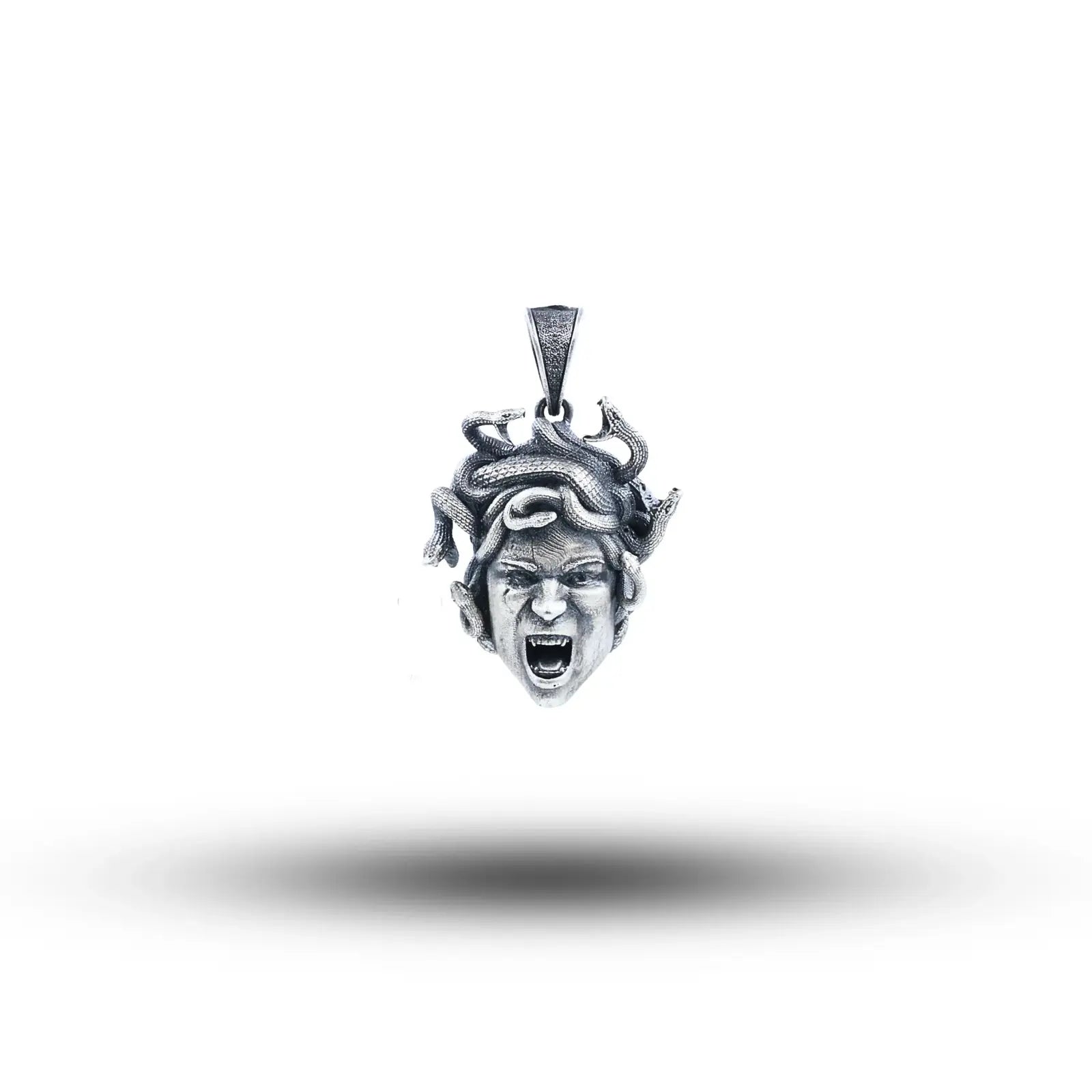 Angry Medusa 925 Sterling Silver Pendant