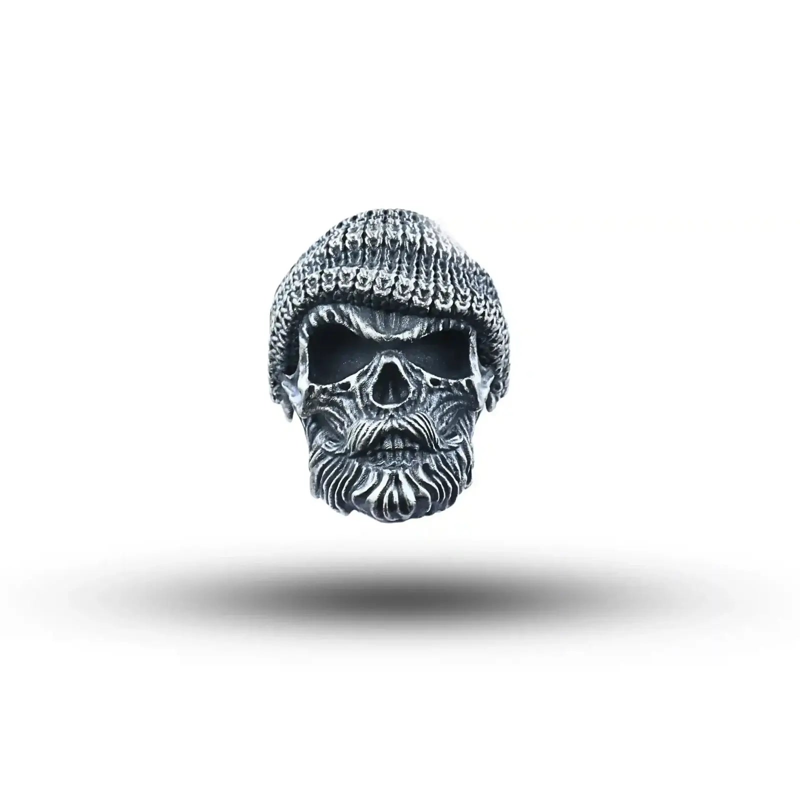 Beard Skull 925 Sterling Silver Ring