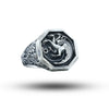 Dragon Signet Men's 925 Sterling Silver Ring