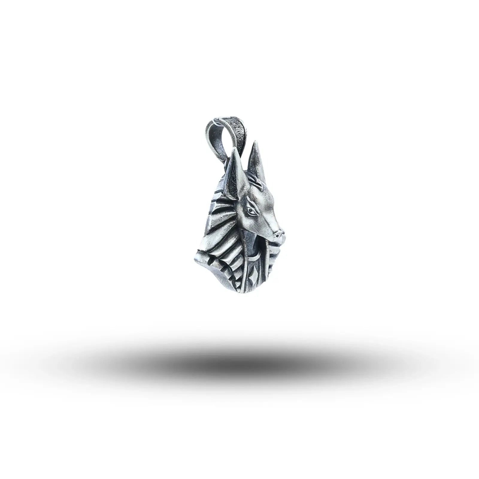Egyptian Anubis Head 925 Sterling Silver Pendant01