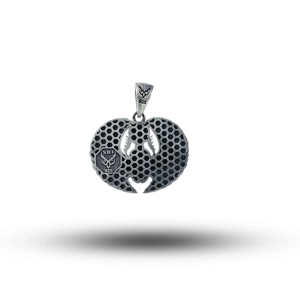 Egyptian Scarab 925 Sterling Silver Pendant02
