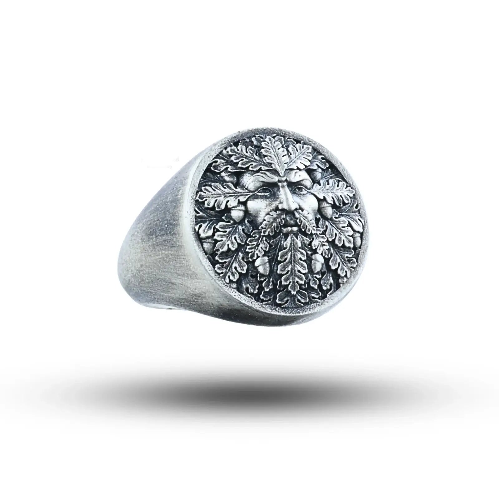 Green Man 925 Sterling Silver Statement Ring