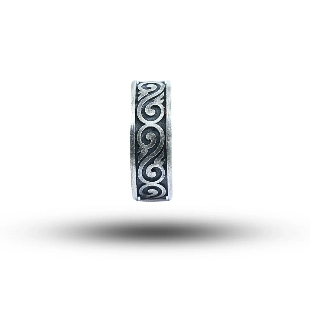 Infinity Leaf Eternity 925 Sterling Silver Band