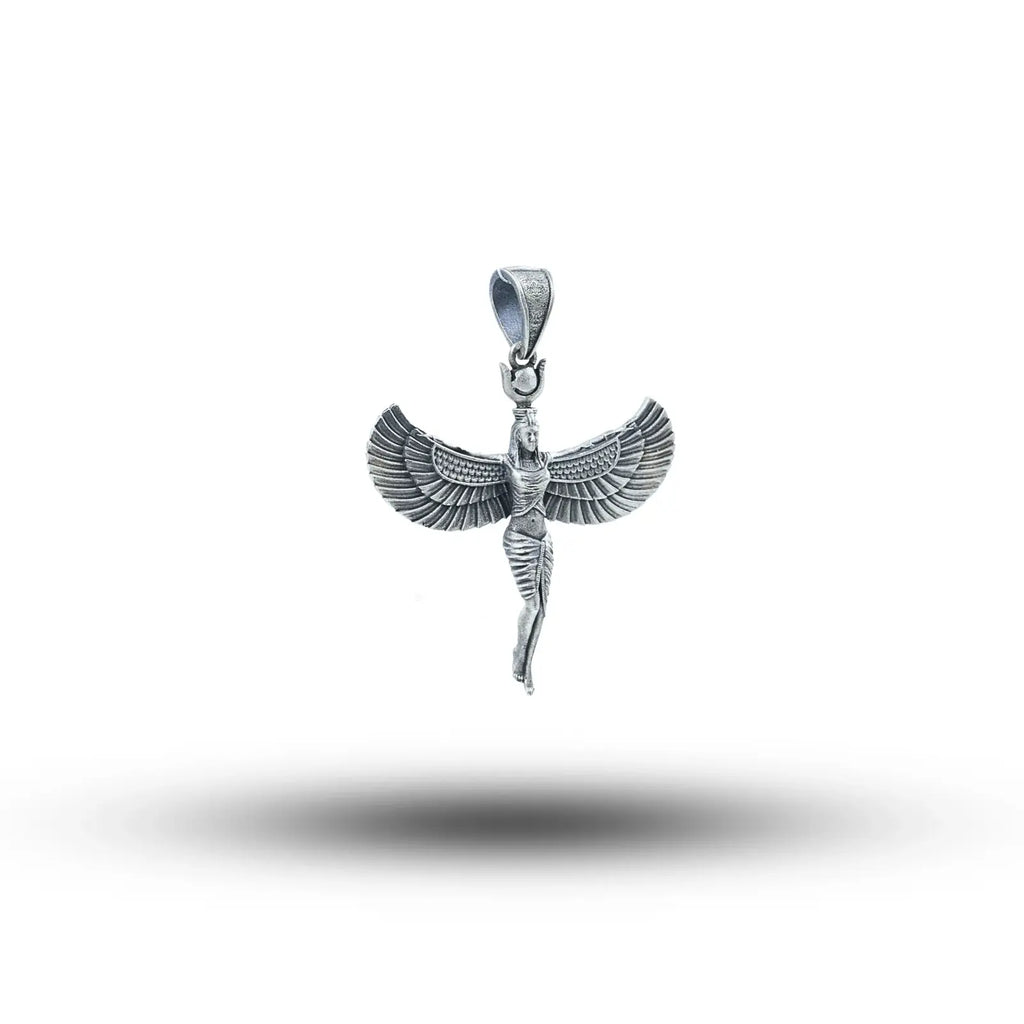 Isis Winged Egyptian 925 Sterling Silver Pendant01