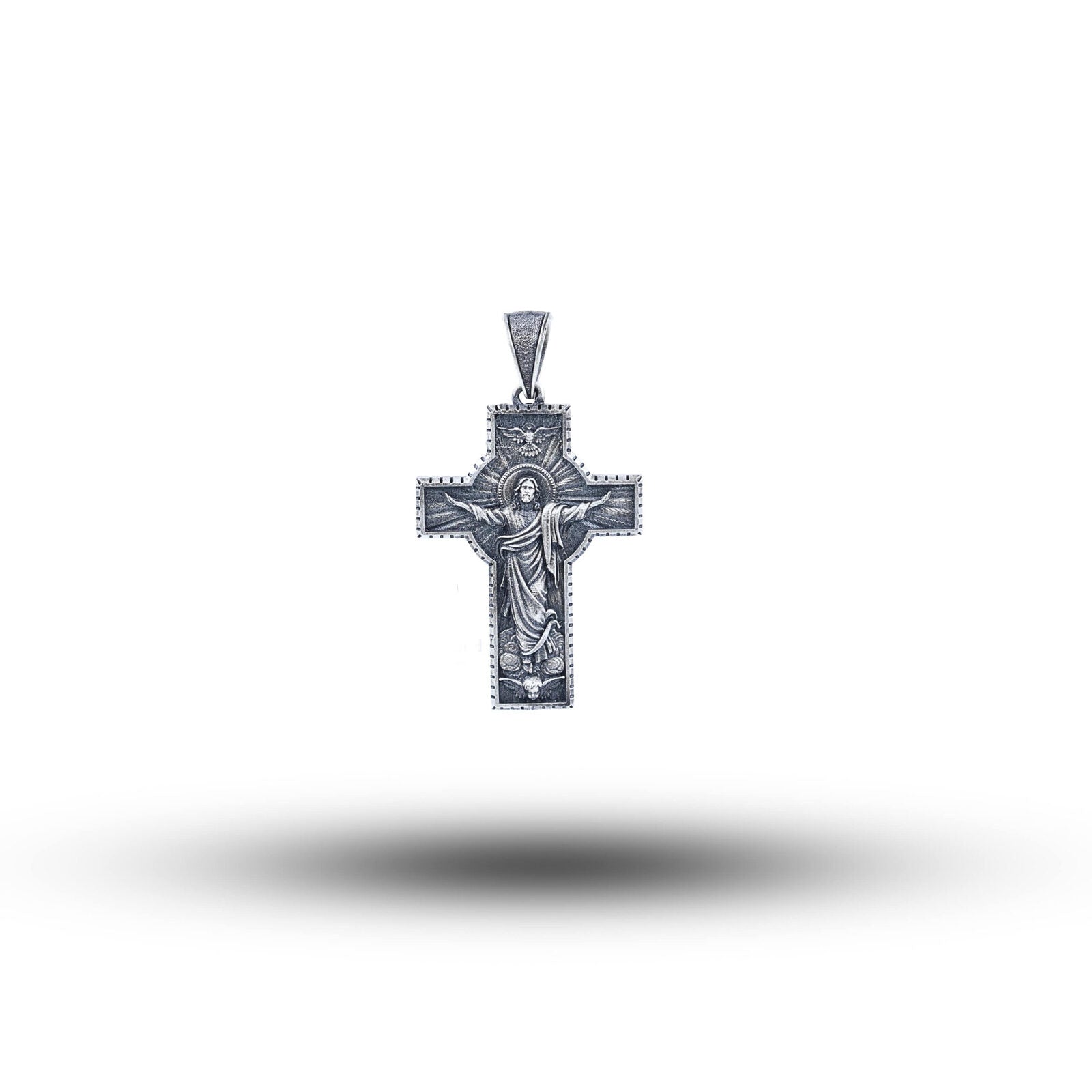 Jesus Ascension Cross 925 Sterling Silver Pendant