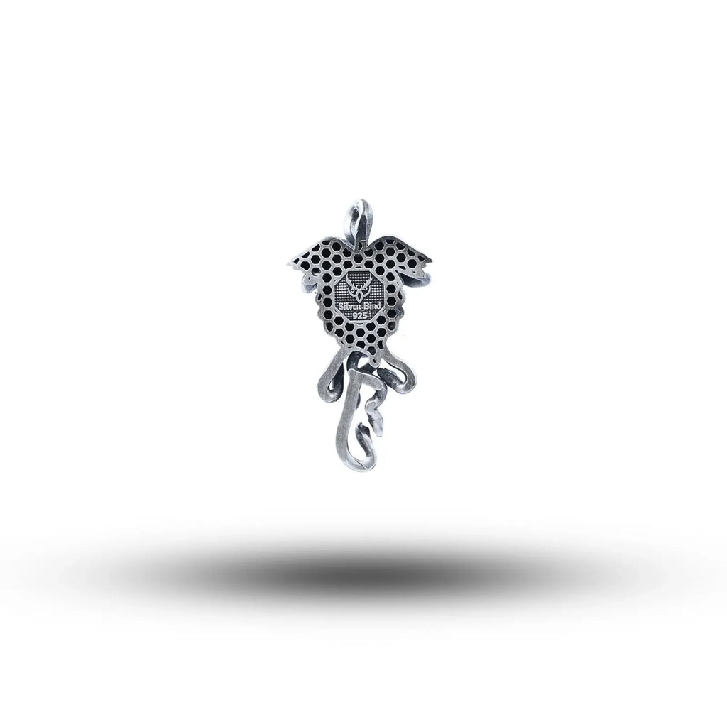 Medusa Gorgon Snakes 925 sterling silver Pendant 02
