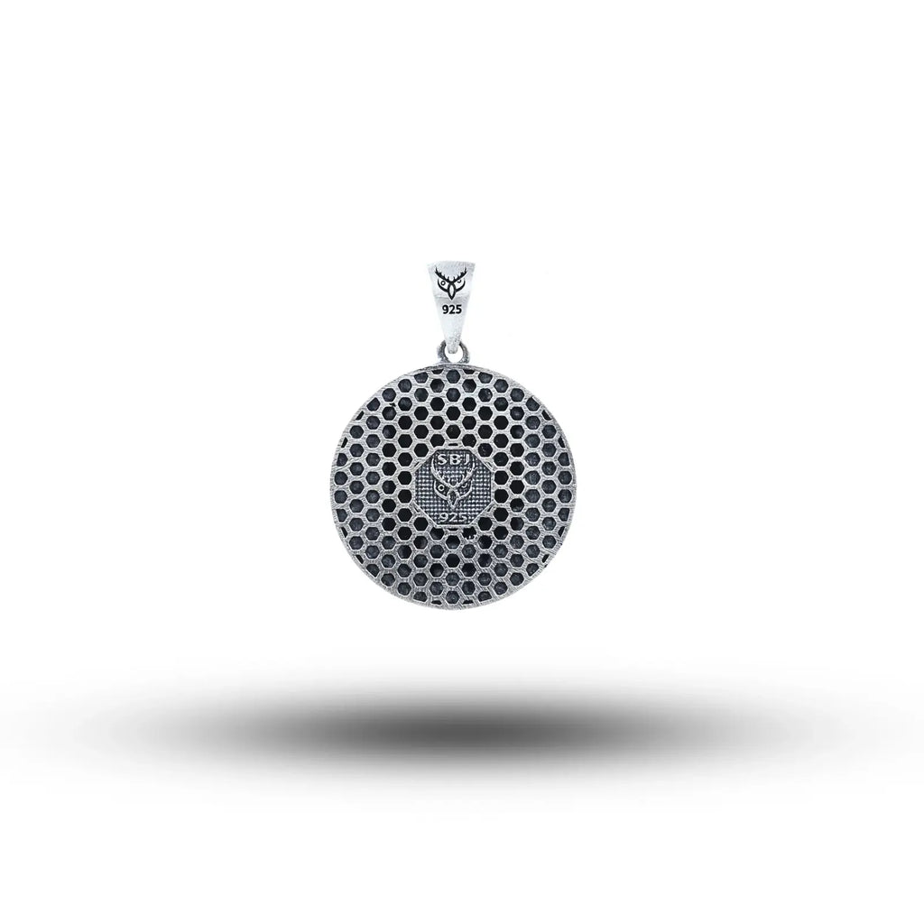 Round Medusa 925 sterling silver Pendant 03_11zon