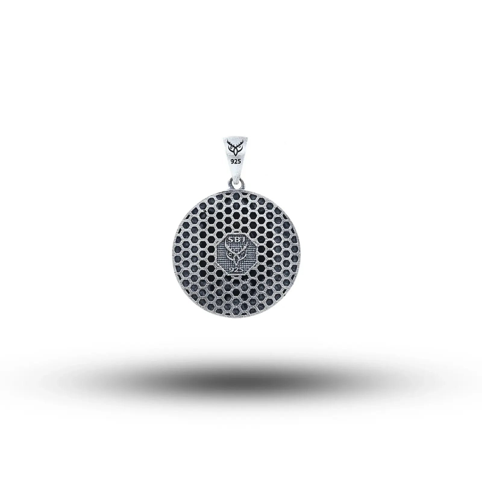Round Medusa 925 sterling silver Pendant 03_11zon