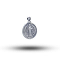 Saint Benedict Medallion 925 Sterling Silver Pendant