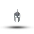 Spartan Flag 925 Sterling Silver pendant