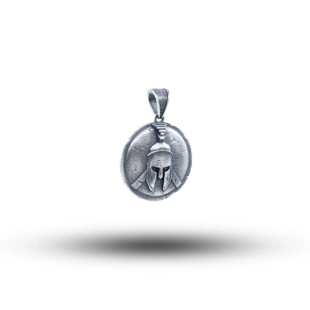 Spartan Leonidas Helmet 925 Sterling Silver Pendant 01