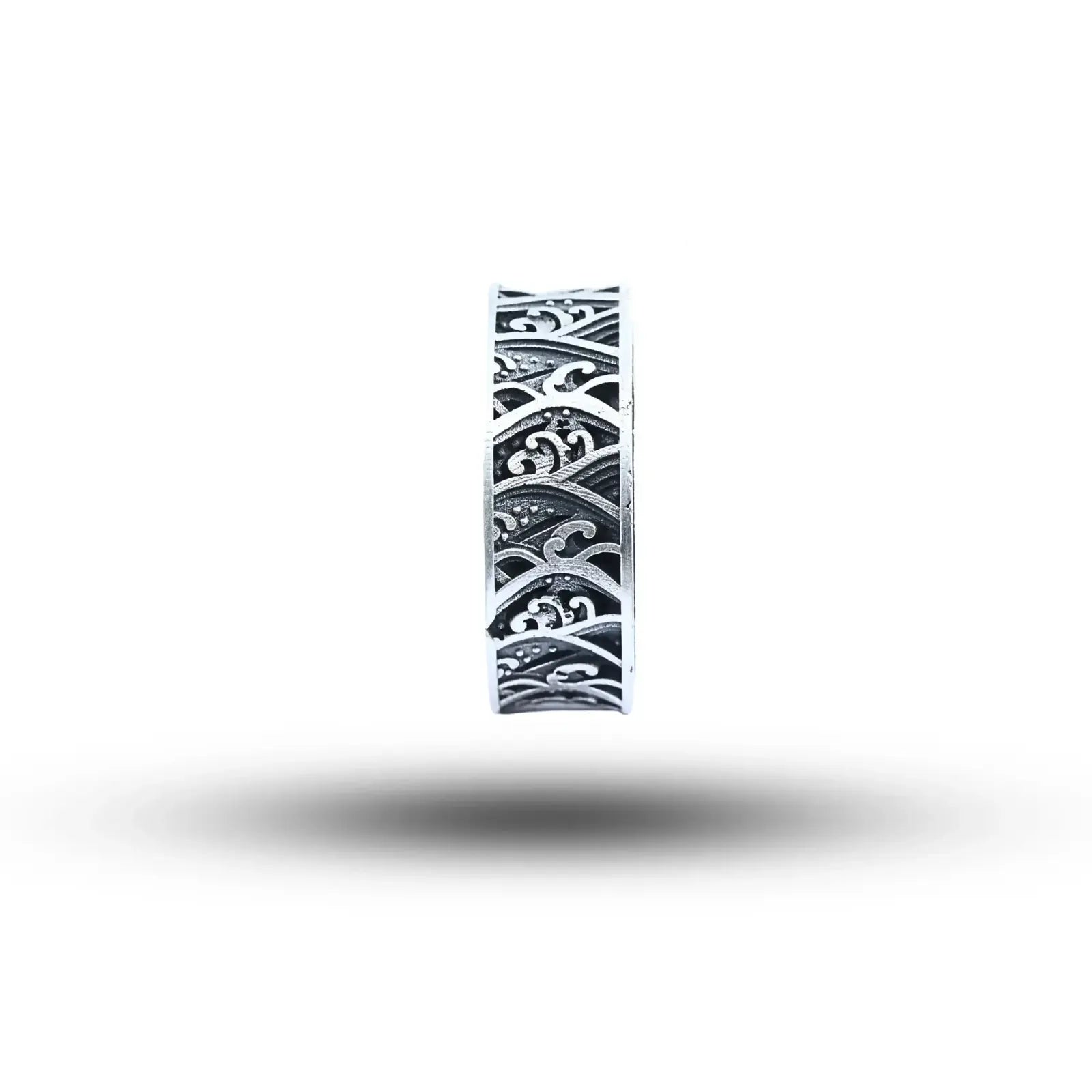 Wave Pattern 925 Sterling Silver band