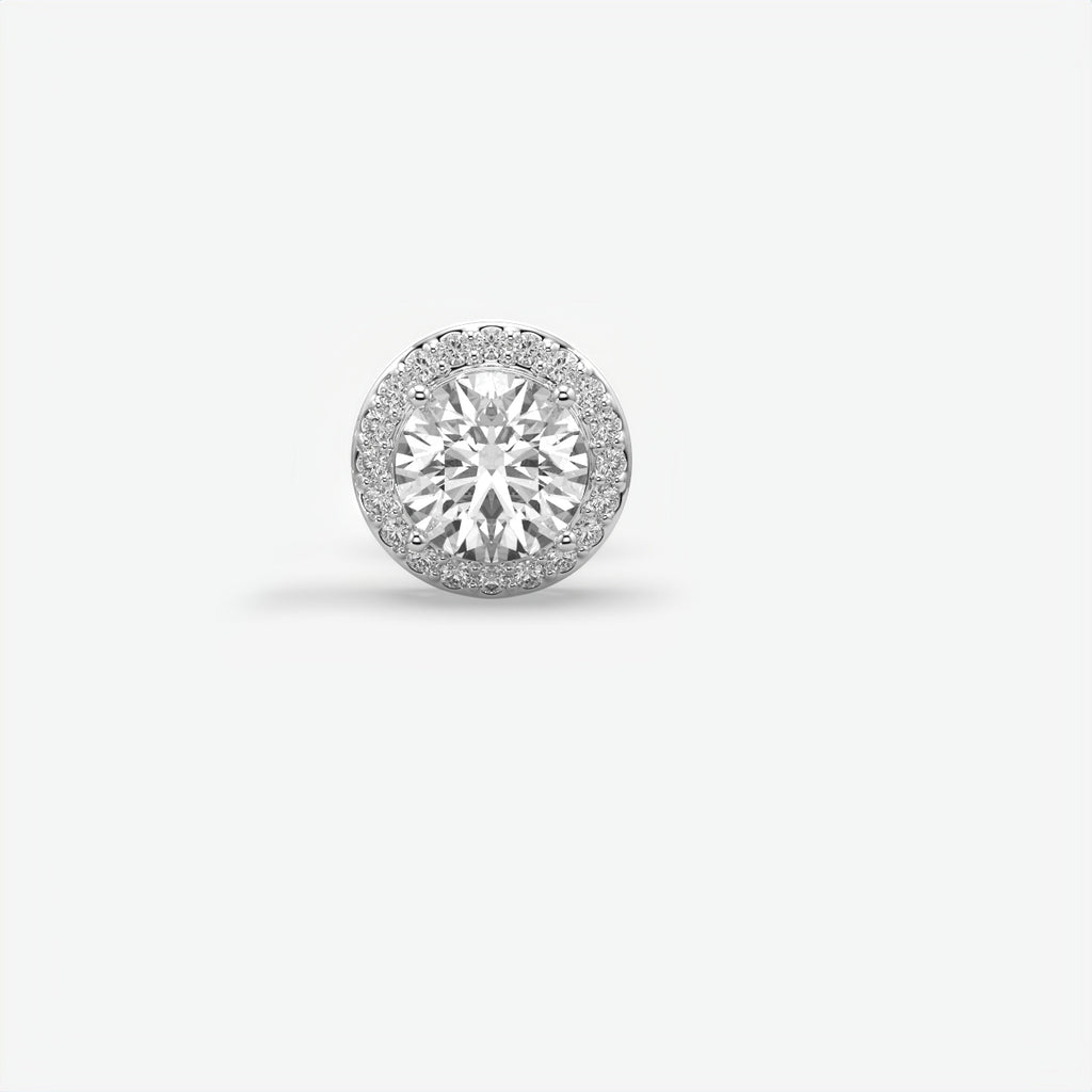 Sterling Silver Moissanite Solitaire Stud Earrings For Men's