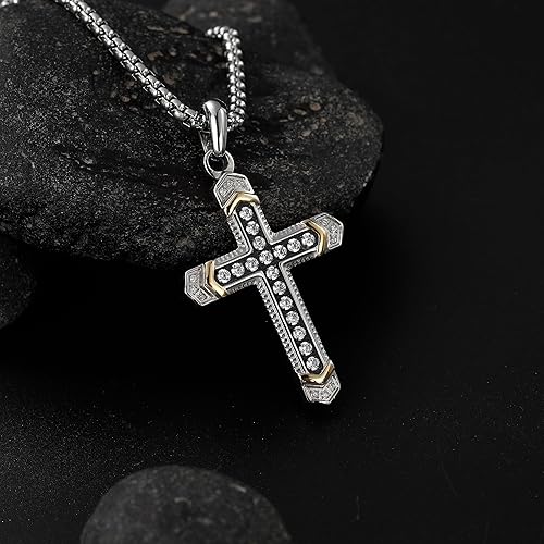   Hip Hop 92.5 Silver Iced Out Cross Pendant Collection  