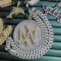 Iced Out 92.5 Sterling Silver Hip Hop Pendant for Men
