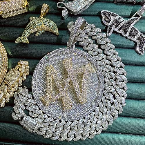 Iced Out 92.5 Sterling Silver Hip Hop Pendant for Men