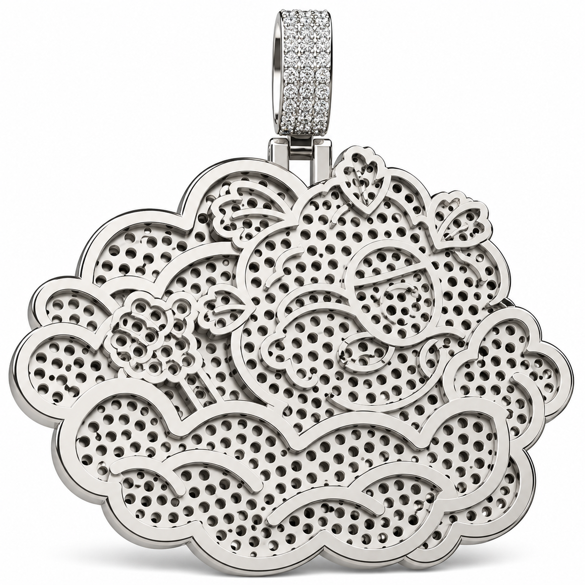 Animated Character Charm Iced Out Pendant