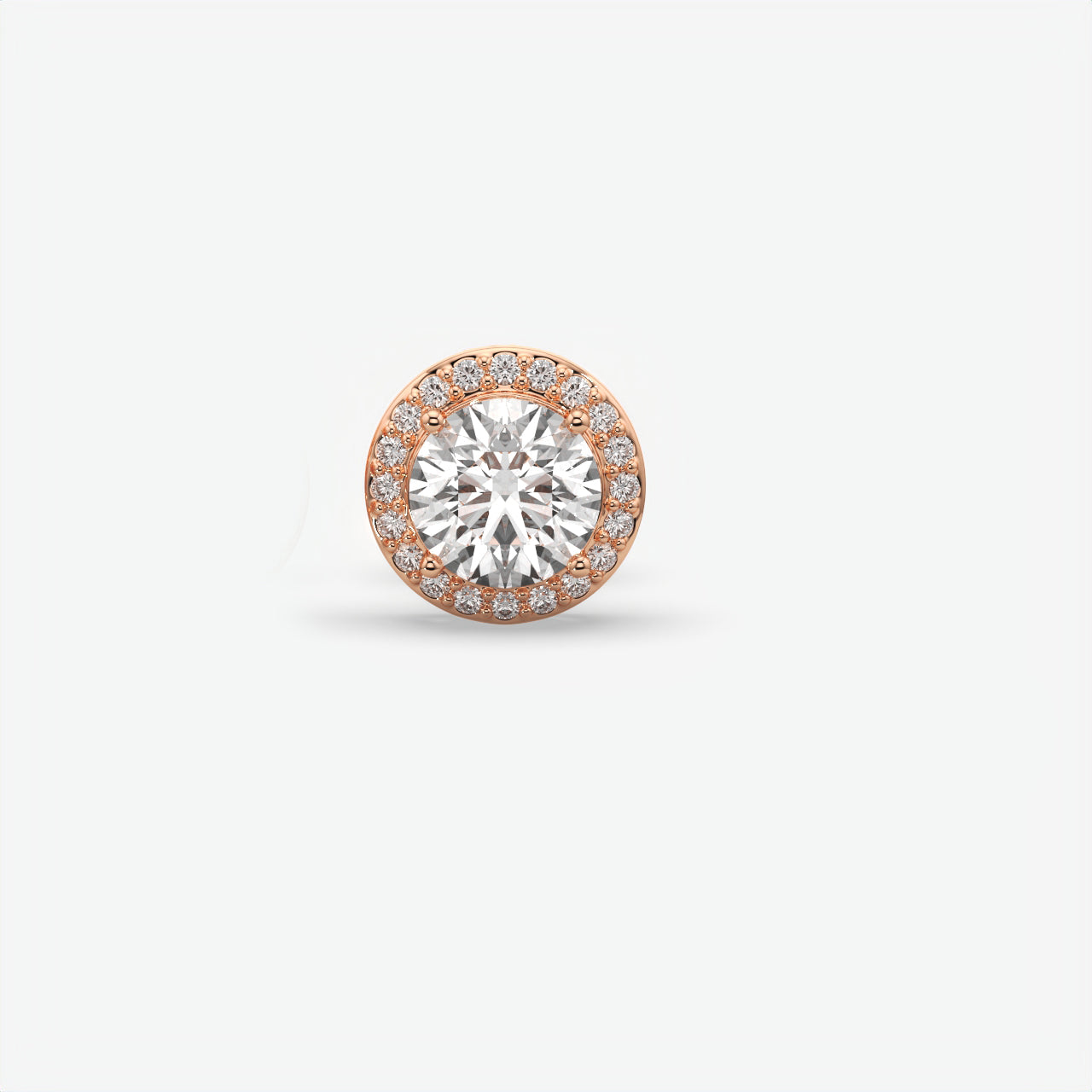 Sterling Silver Moissanite Solitaire Stud Earrings For Men's