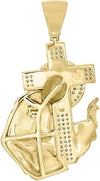 92.5 Silver Diamond Jesus Crucifix Cross Charm Pendant collection