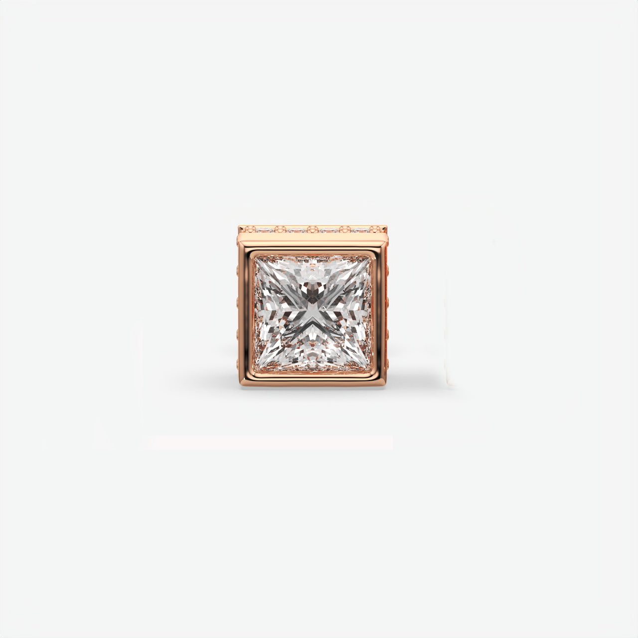 Men’s Square Moissanite Stud Earrings