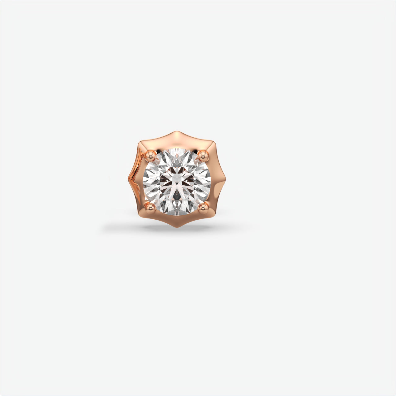 Sterling Silver Bold & Stylish Single Diamond Studs For Men's
