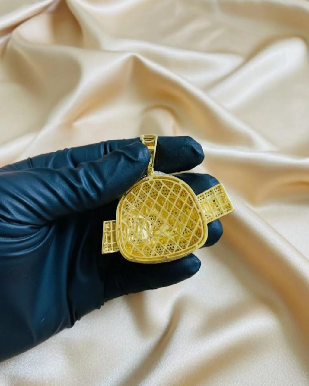 Iced Out Bread Winner Silver Pendant
