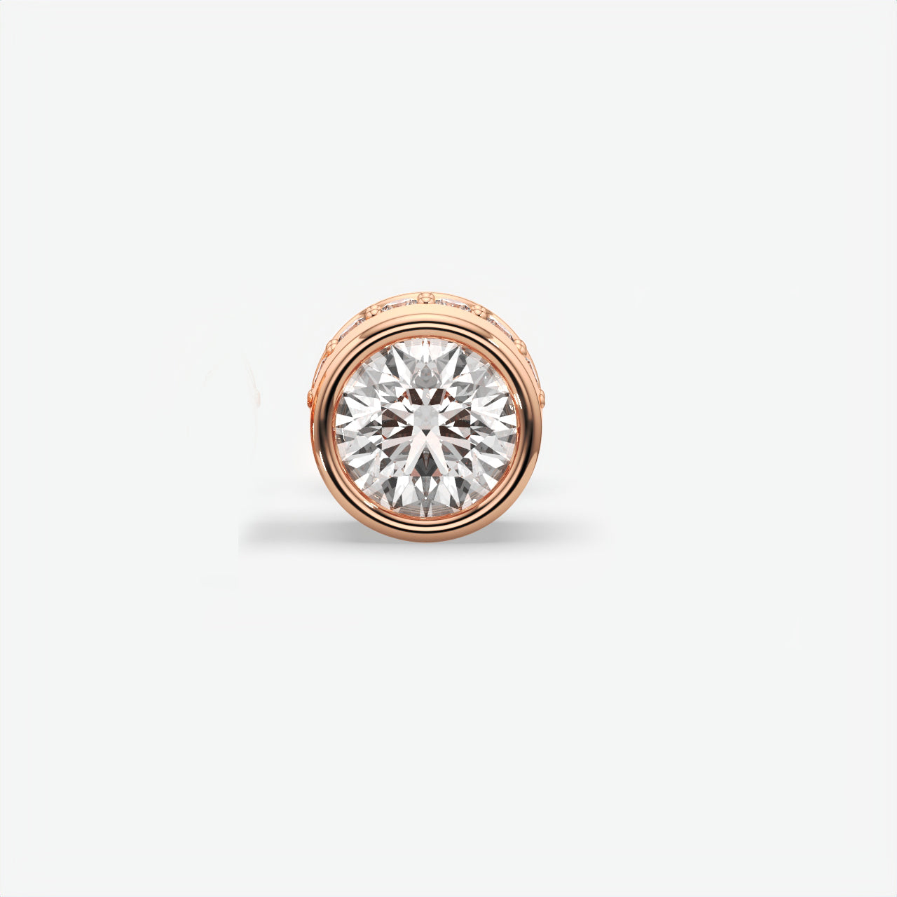Men's Round Diamond Solitaire Stud