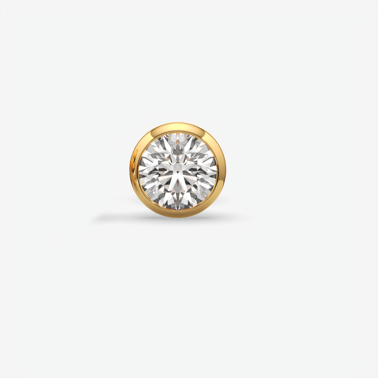 Men’s 925 Sterling Silver Round Moissanite Solitaire Stud Earring