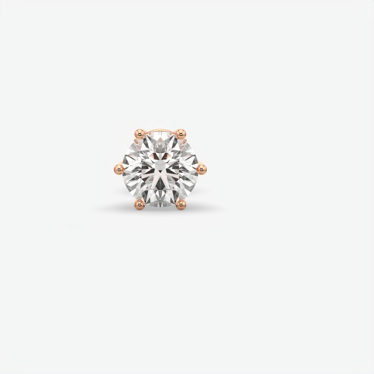 925 Sterling Silver Round Cut Moissanite Single Stud Earring for Men