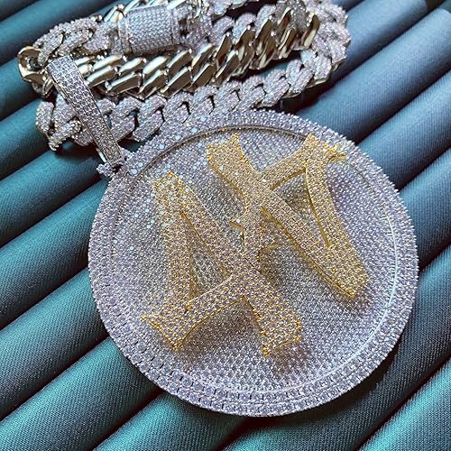 Iced Out 92.5 Sterling Silver Hip Hop Pendant for Men