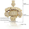 925 Sterling Silver Gold Plated Hip Hop Pendant In Usa Online