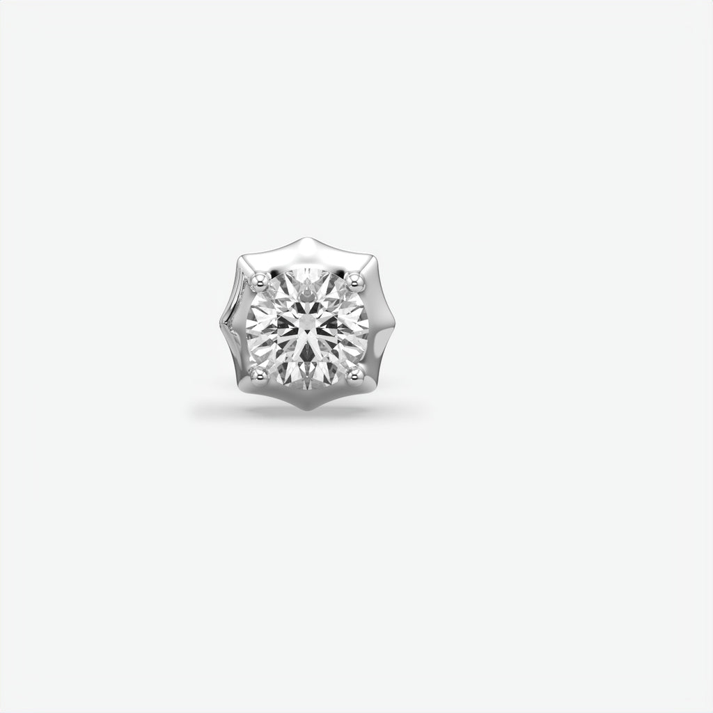 Sterling Silver Bold & Stylish Single Diamond Studs For Men's