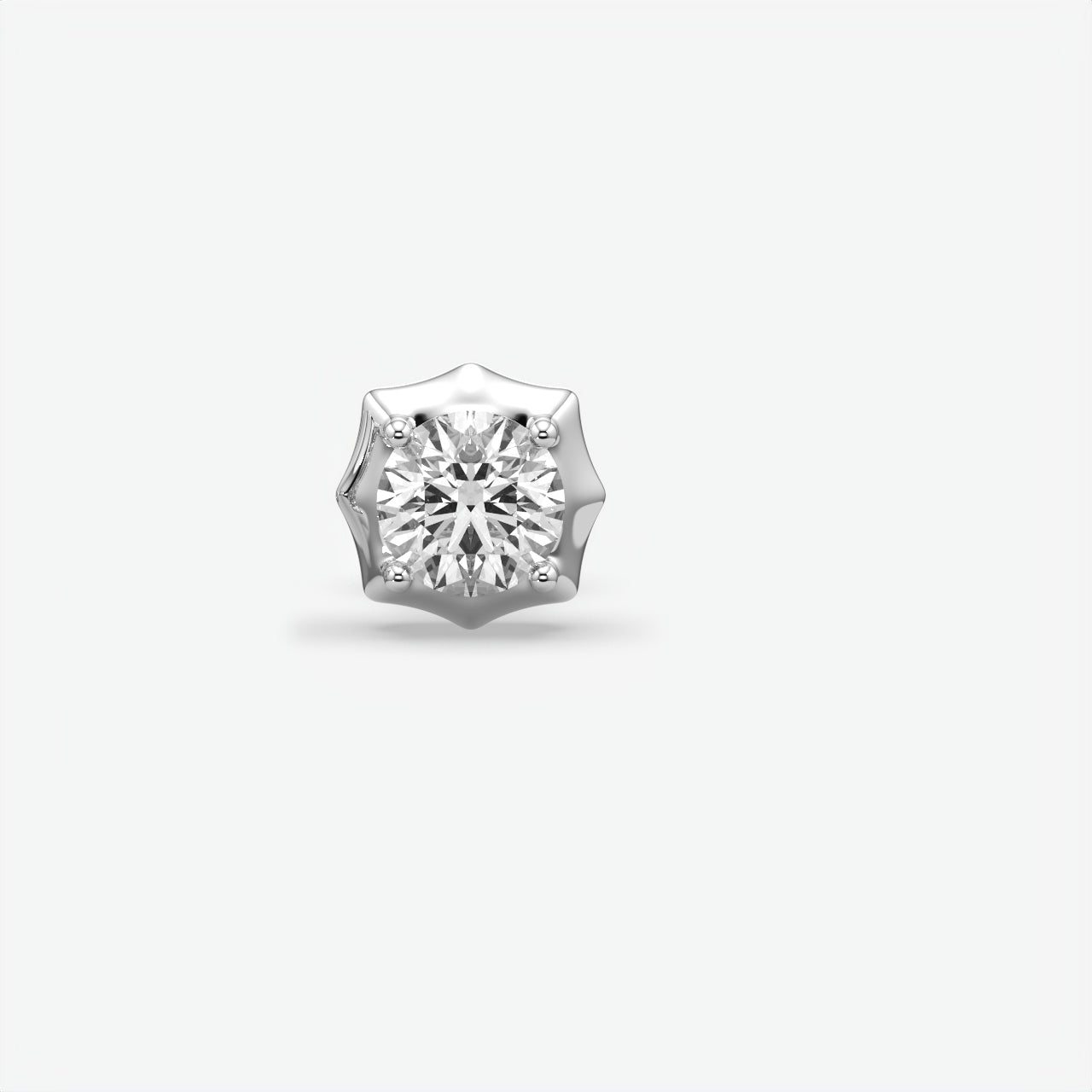 Sterling Silver Bold & Stylish Single Diamond Studs For Men's