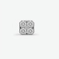 Moissanite Sterling Silver Cluster Stud Earrings For Men's