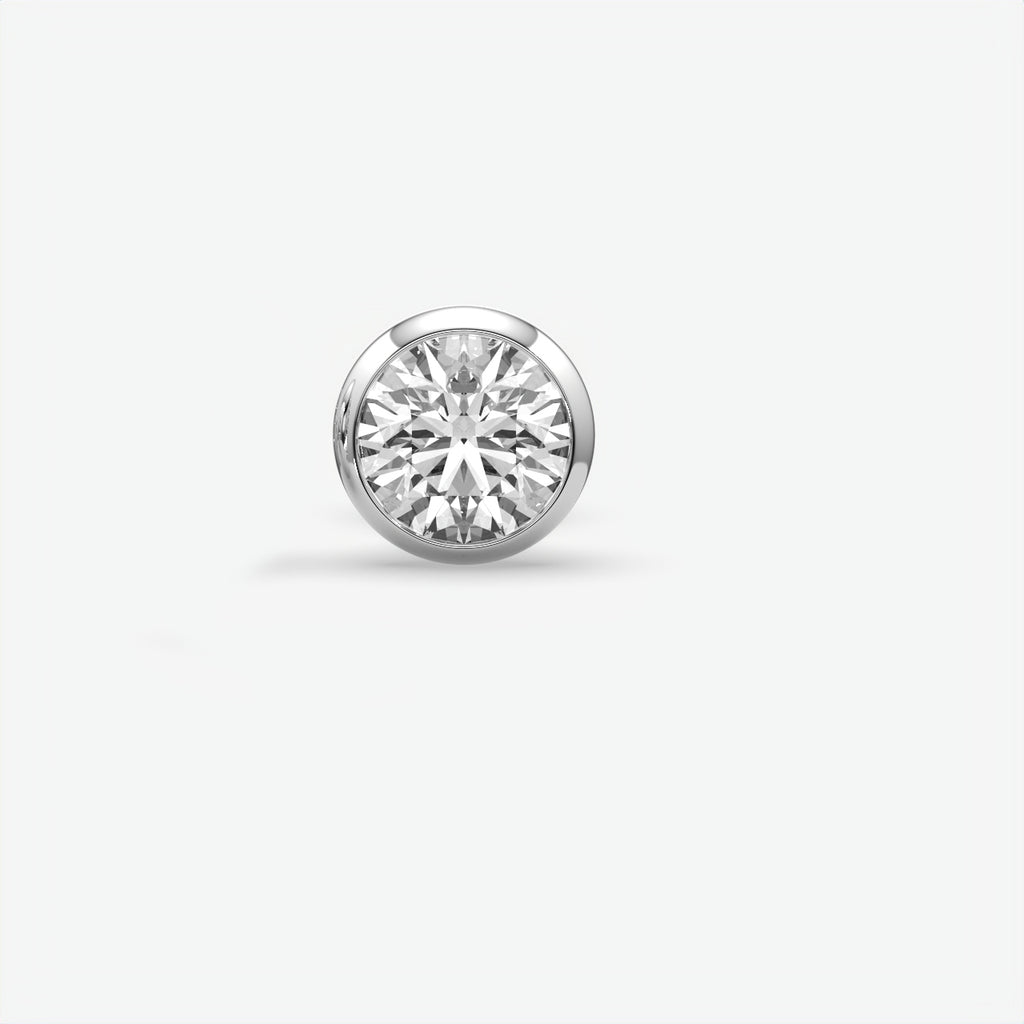 Men’s 925 Sterling Silver Round Moissanite Solitaire Stud Earring