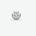 Men’s 925 Sterling Silver Round Moissanite Solitaire Stud Earring