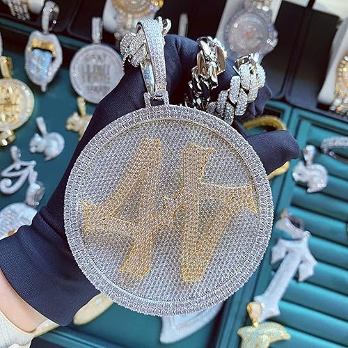 Iced Out 92.5 Sterling Silver Hip Hop Pendant for Men