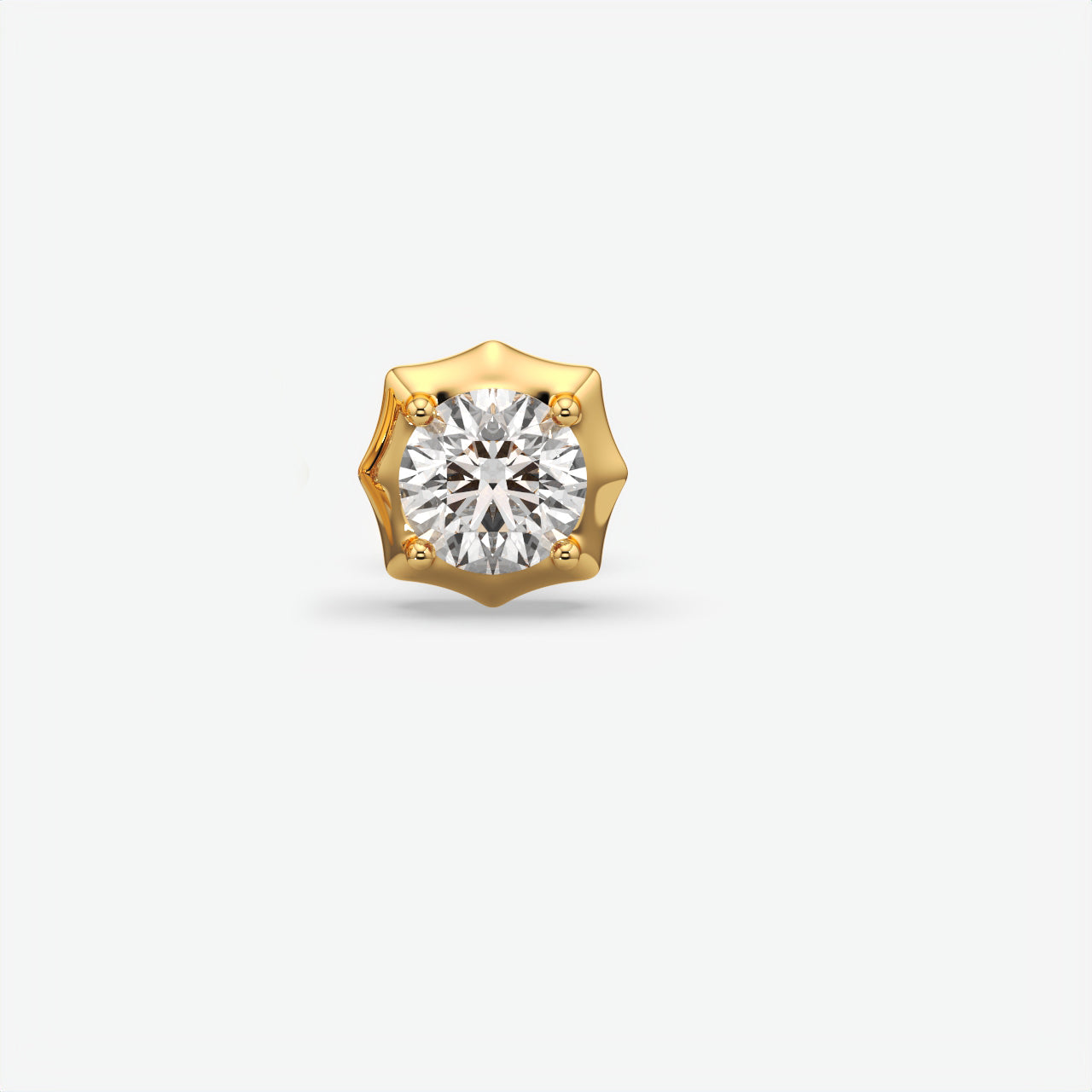 Sterling Silver Bold & Stylish Single Diamond Studs For Men's