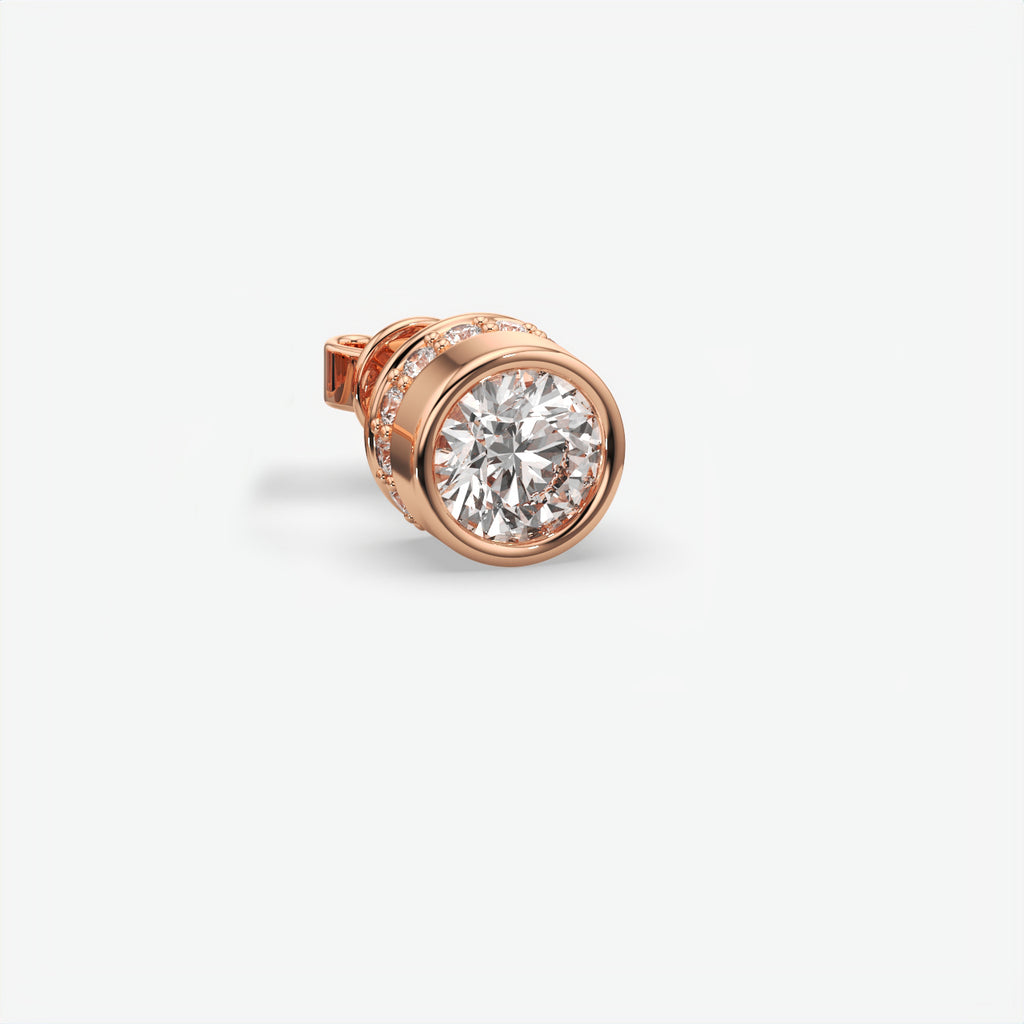 Men's Round Diamond Solitaire Stud