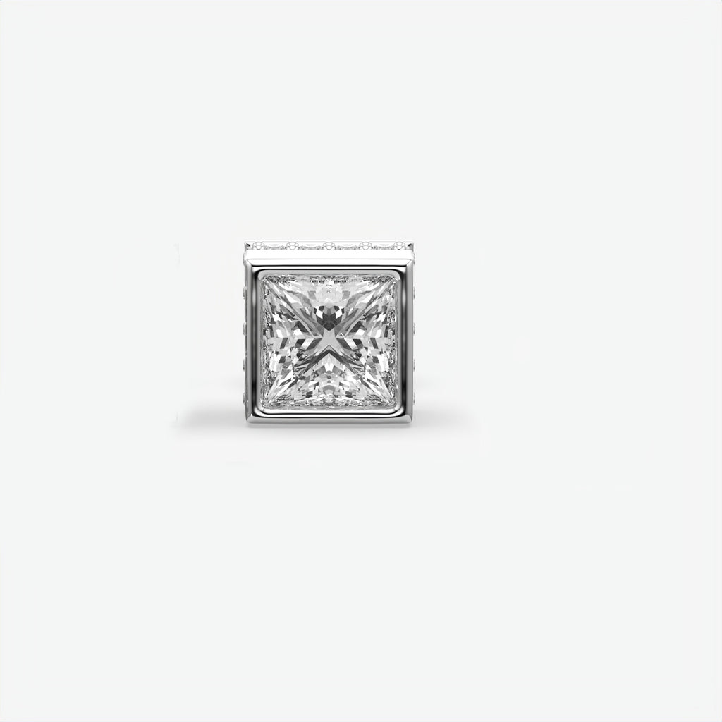 Men’s Square Moissanite Stud Earrings