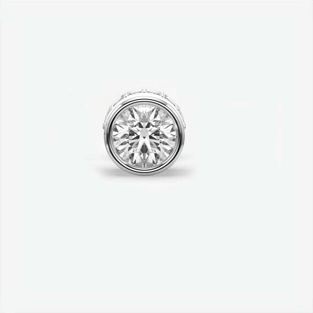 Men's Round Diamond Solitaire Stud