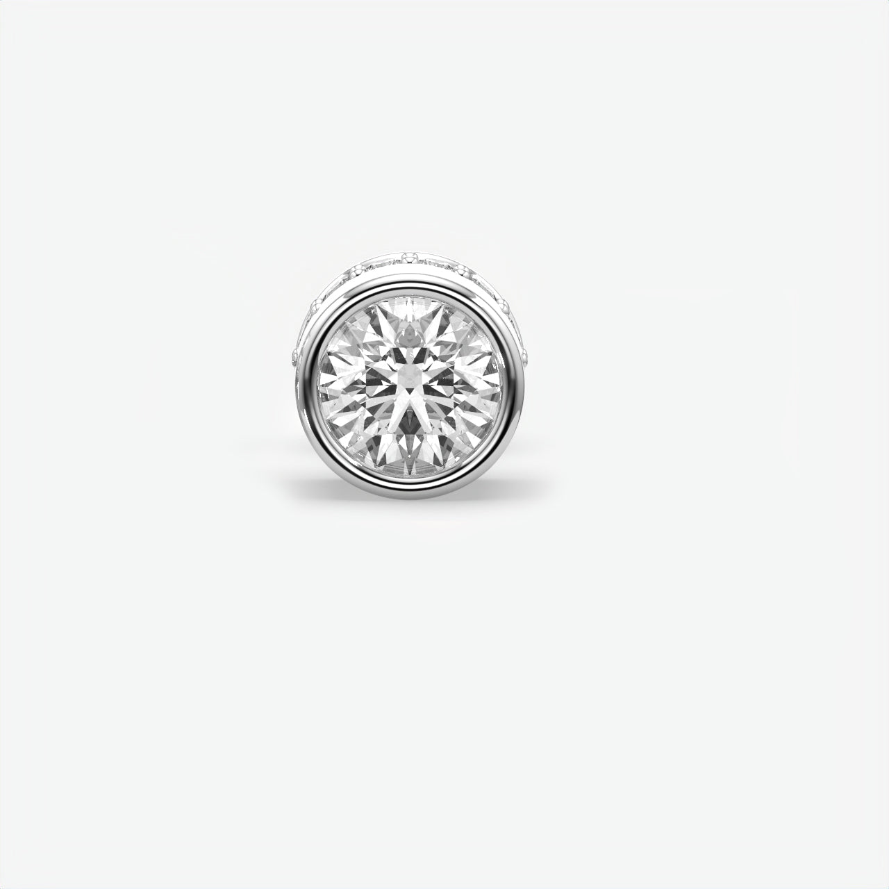 Men's Round Diamond Solitaire Stud