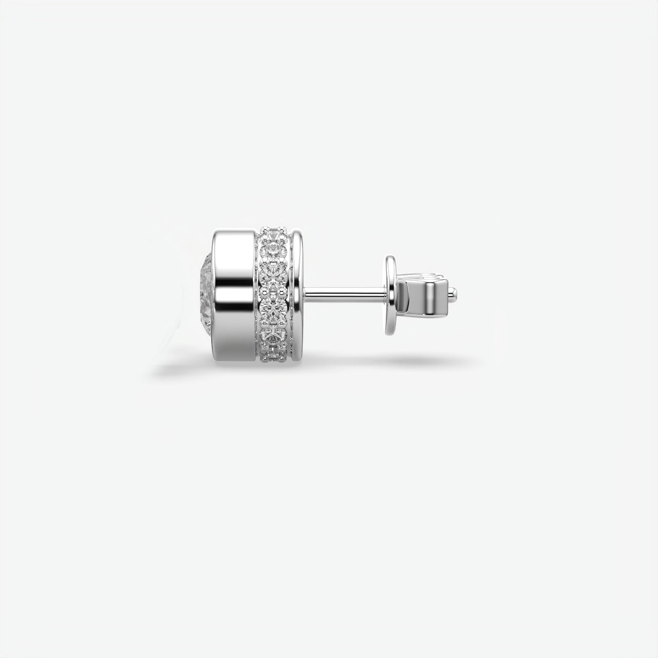Men's Round Diamond Solitaire Stud