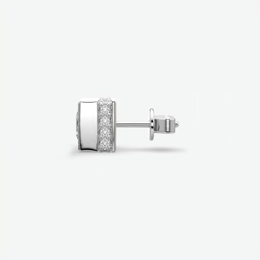 Men’s Square Moissanite Stud Earrings