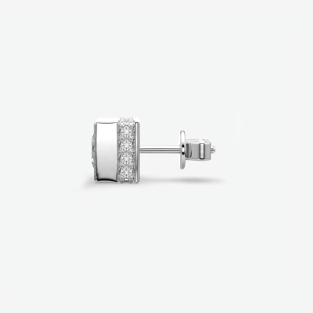 Men’s Square Moissanite Stud Earrings