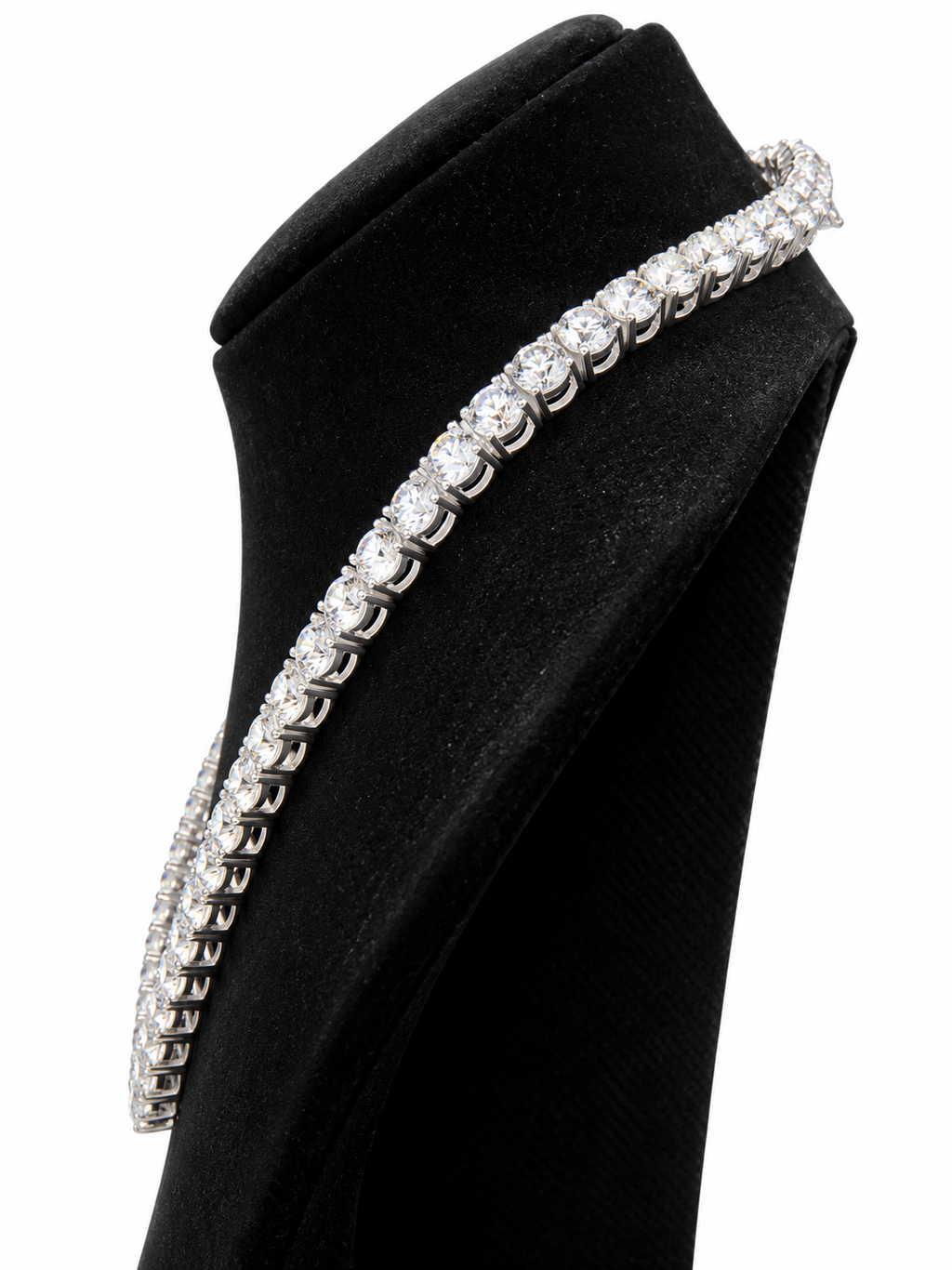 Sparkling Solitaire Graduated Tennis Chain