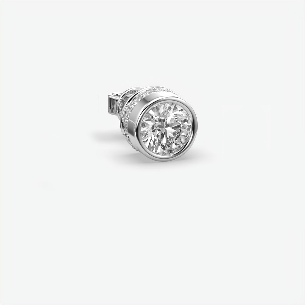 Men's Round Diamond Solitaire Stud