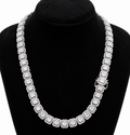 Baguette Cut Diamond Tennis Iced Out Link Chain