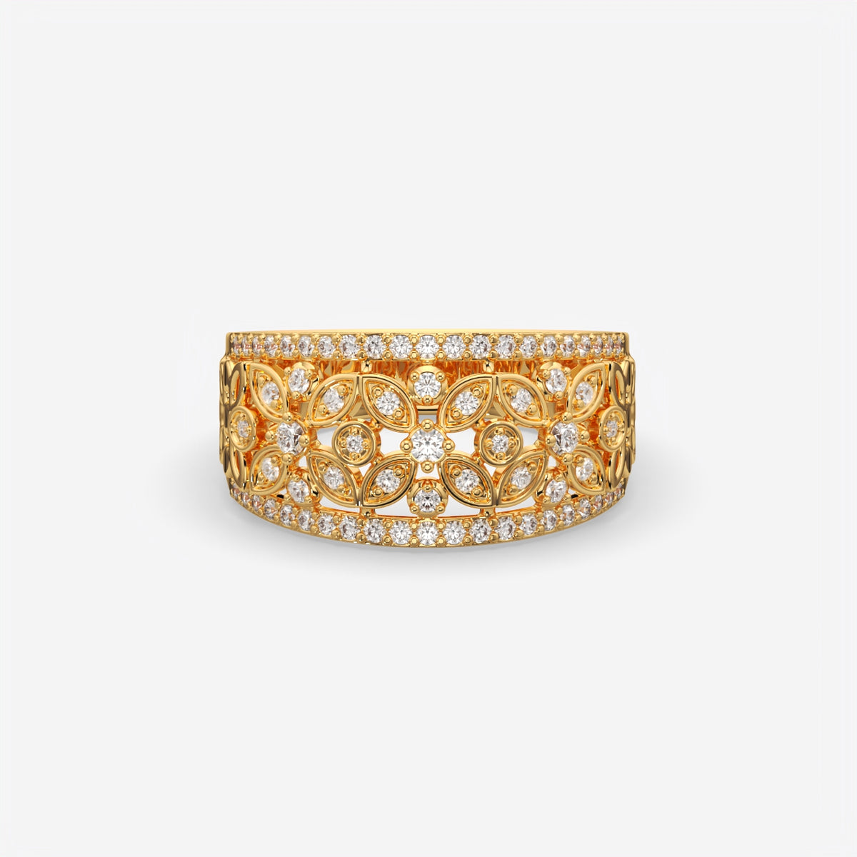 Victoria Wide Blossom Diamond Ring