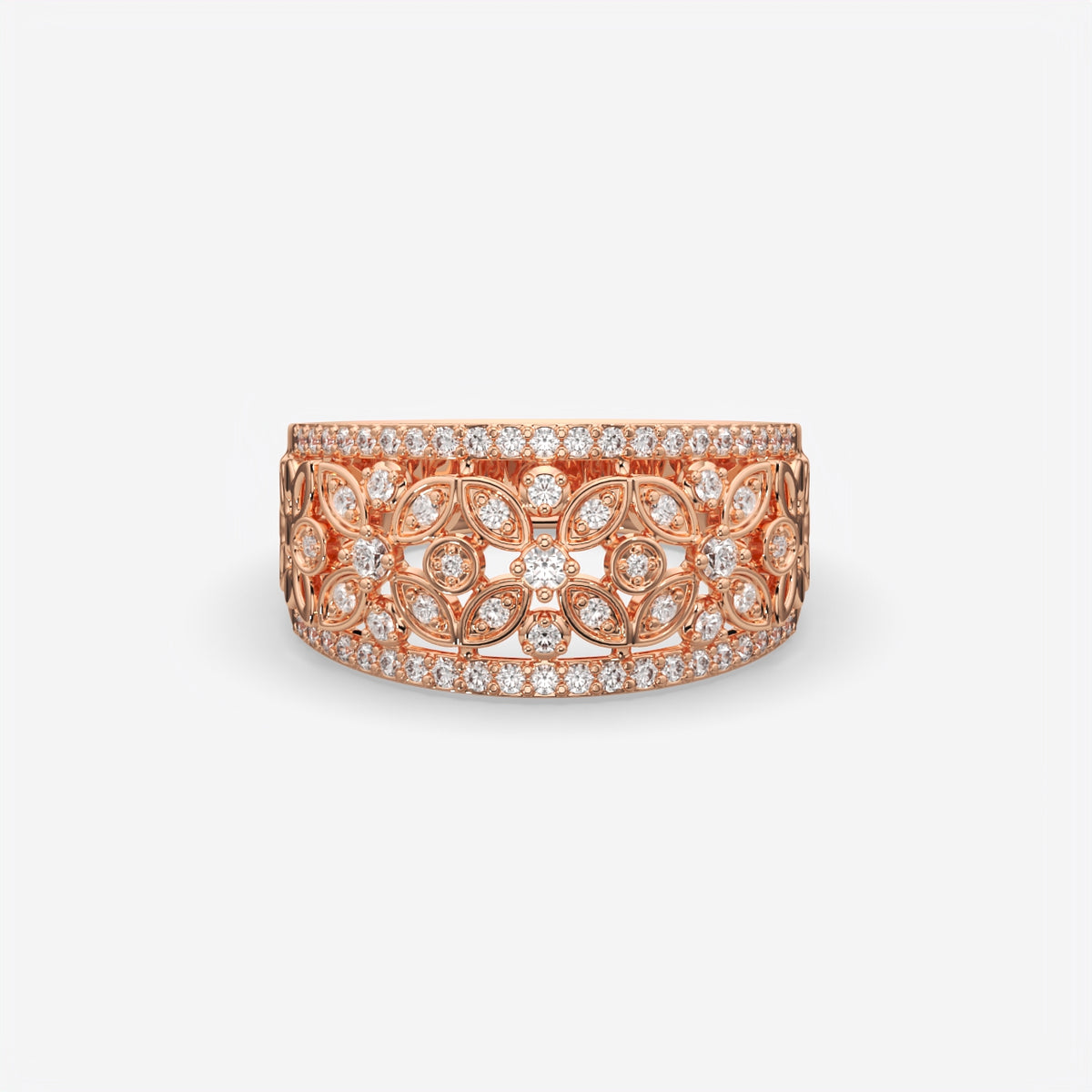 Victoria Wide Blossom Diamond Ring